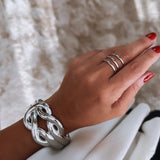 Bracelete Izolda Silver prateado com elos arredondados