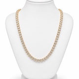 Colar Riviera Nice dourado com zircônias brilhantes e fecho ajustável