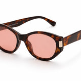 Óculos de sol Lola Rosa com armação tartaruga e lentes rosa