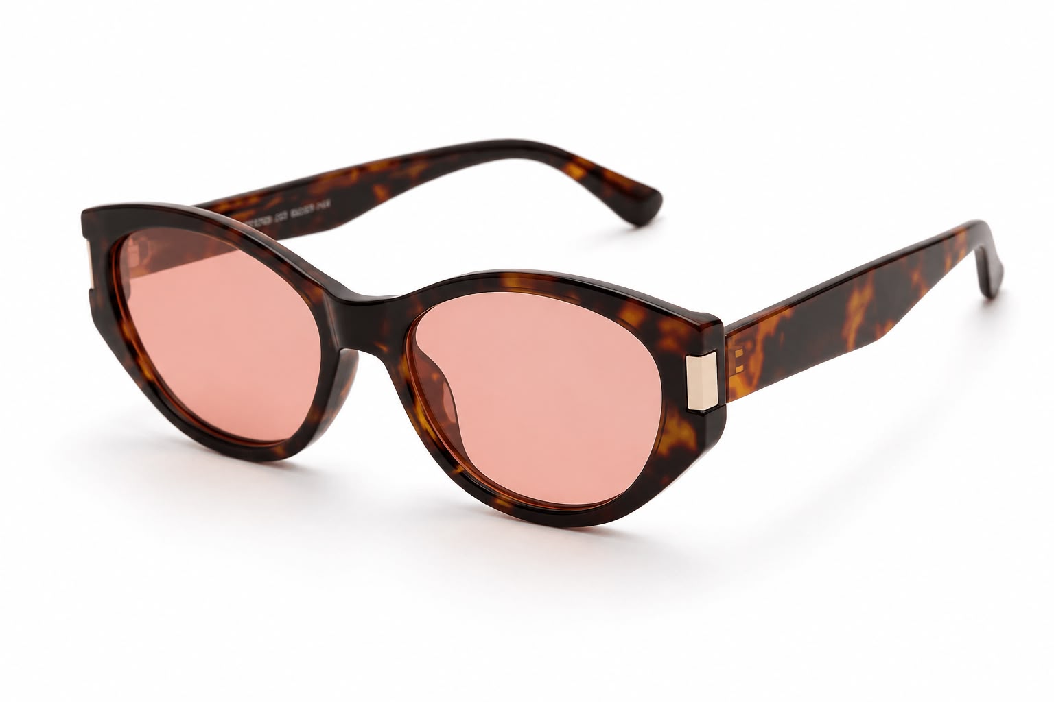 Óculos de sol Lola Rosa com armação tartaruga e lentes rosa