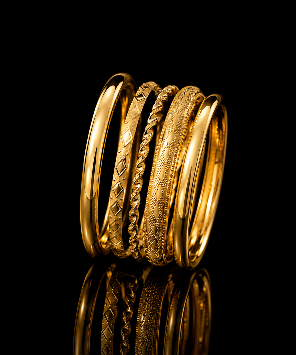 Conjunto de pulseiras metálicas LUMA