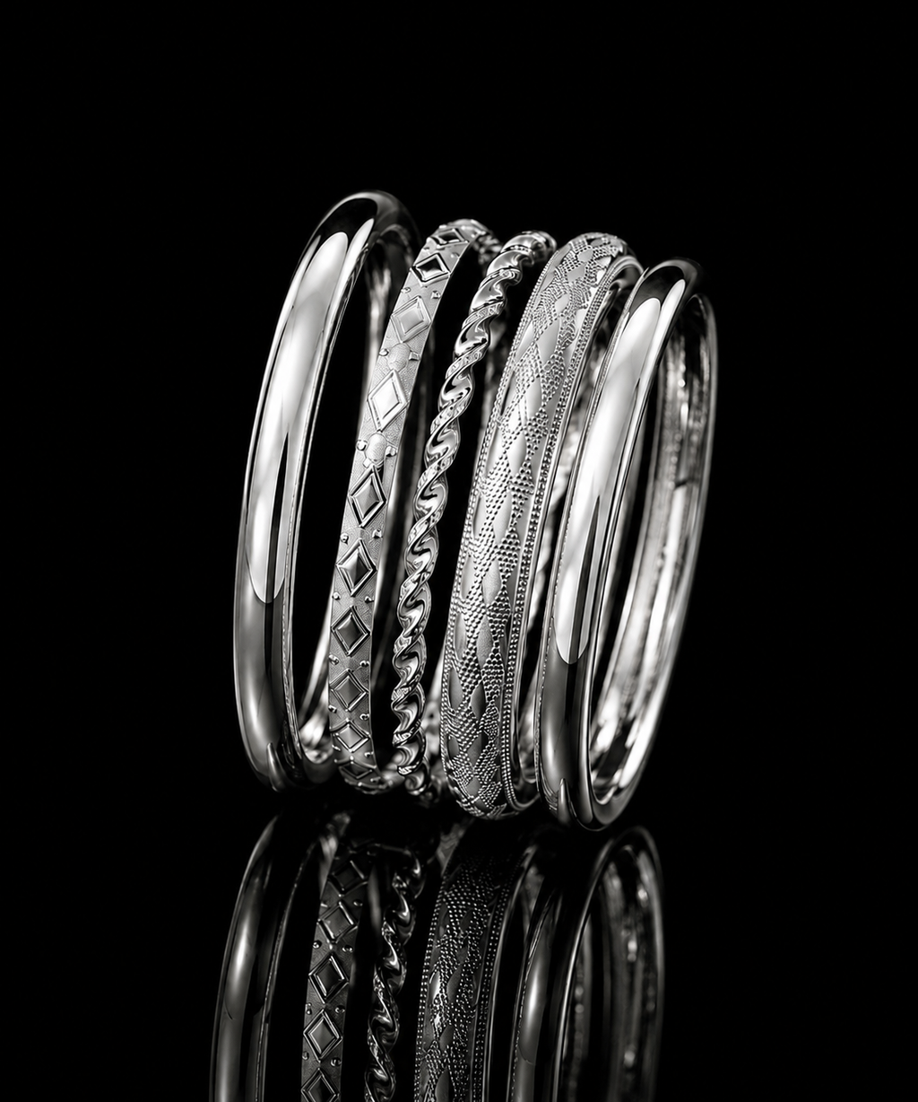 Conjunto de pulseiras metálicas LUMA