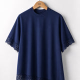 T shirt Sara manga renda