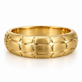 Bracelete Romênia dourado com elos quadrados e fecho discreto