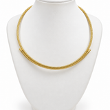 Colar choker lira dourado, corrente fina com fechos pequenos